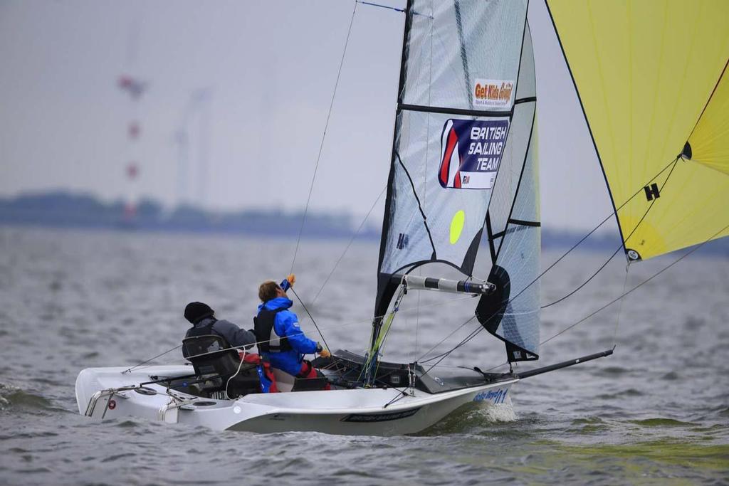 Alexandra Rickham and Niki Birrell, SKUD 18 medal race - 2014 Delta Lloyd Regatta, day 5 © Guilain Grenier